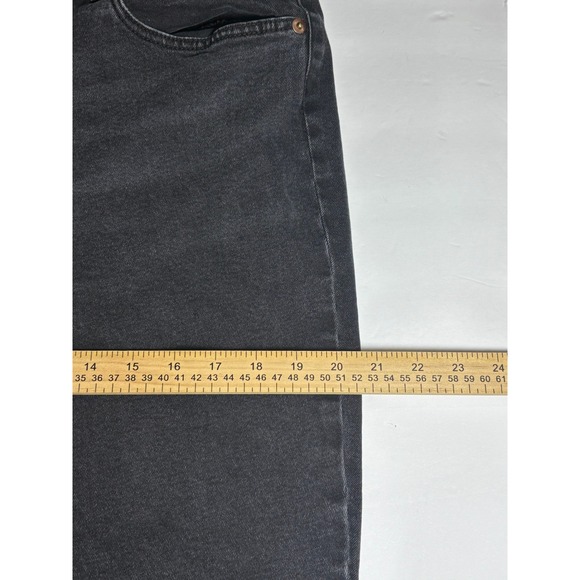 HM Womens High Waisted Skinny Jeans Faded Black Size 18 Tapered Leg Denim - Picture 7 of 13